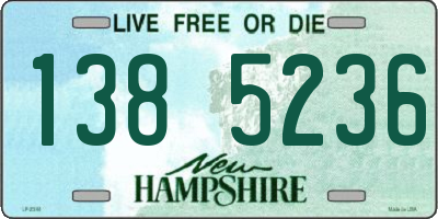 NH license plate 1385236
