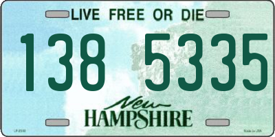 NH license plate 1385335
