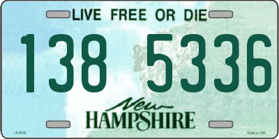 NH license plate 1385336