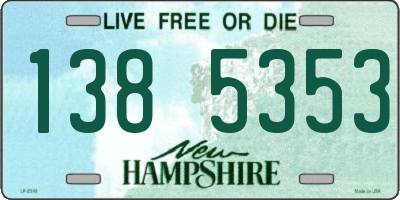 NH license plate 1385353