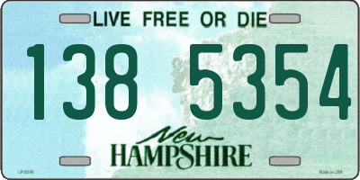 NH license plate 1385354