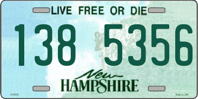 NH license plate 1385356