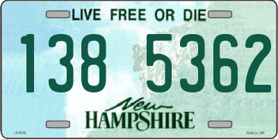 NH license plate 1385362