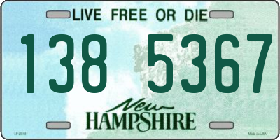 NH license plate 1385367