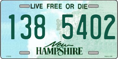 NH license plate 1385402