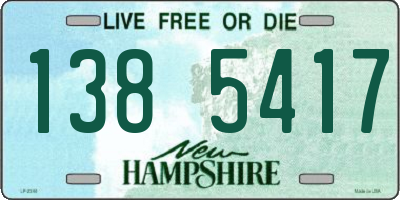 NH license plate 1385417