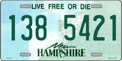 NH license plate 1385421