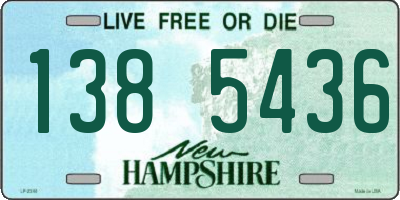 NH license plate 1385436