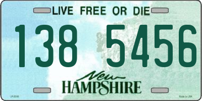 NH license plate 1385456