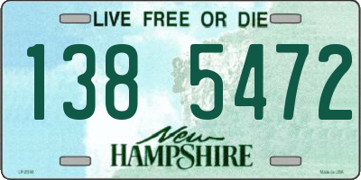 NH license plate 1385472