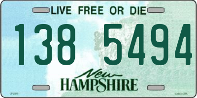NH license plate 1385494