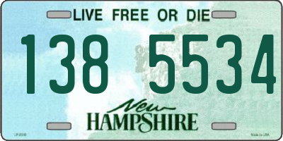 NH license plate 1385534