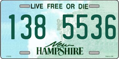 NH license plate 1385536