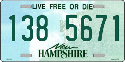 NH license plate 1385671
