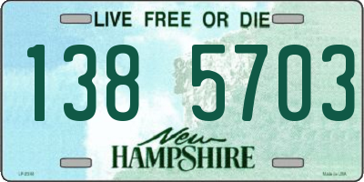 NH license plate 1385703