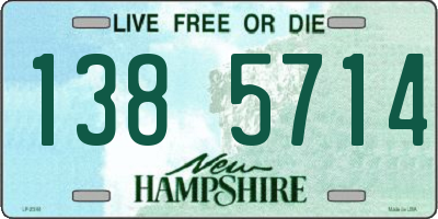 NH license plate 1385714