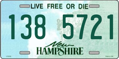 NH license plate 1385721