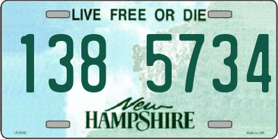 NH license plate 1385734