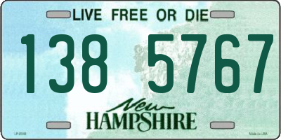 NH license plate 1385767