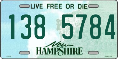 NH license plate 1385784
