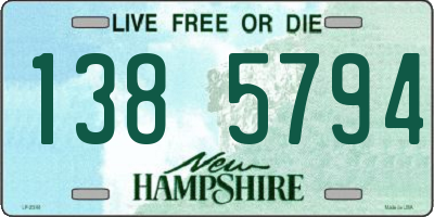NH license plate 1385794