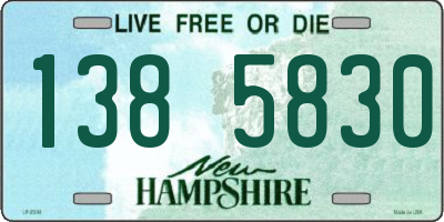 NH license plate 1385830