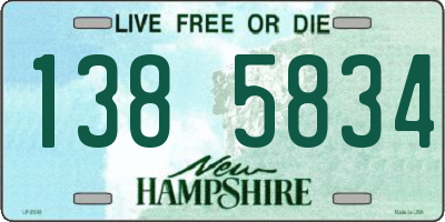 NH license plate 1385834
