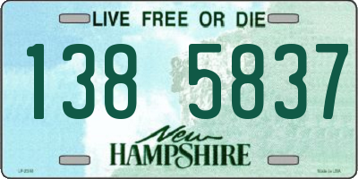 NH license plate 1385837