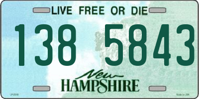 NH license plate 1385843