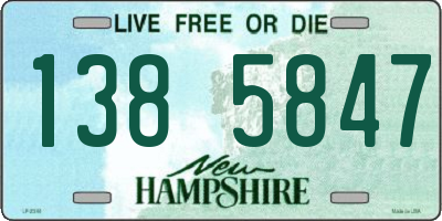 NH license plate 1385847