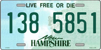 NH license plate 1385851