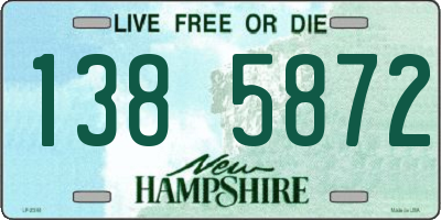 NH license plate 1385872