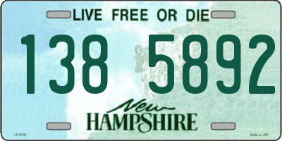 NH license plate 1385892