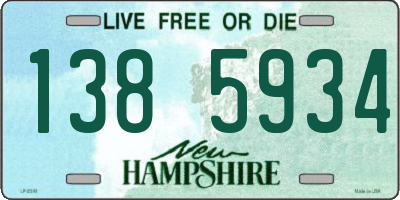 NH license plate 1385934