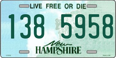 NH license plate 1385958