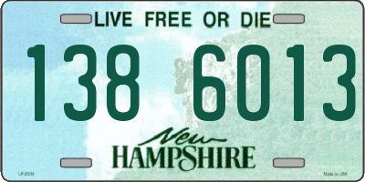 NH license plate 1386013