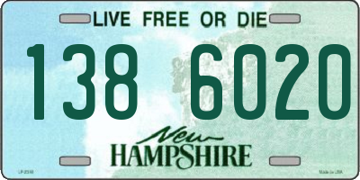 NH license plate 1386020