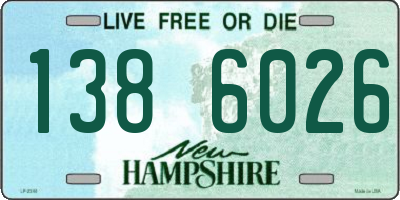 NH license plate 1386026