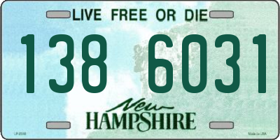 NH license plate 1386031