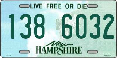 NH license plate 1386032