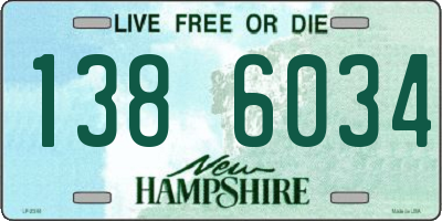 NH license plate 1386034