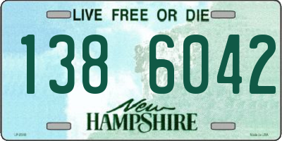 NH license plate 1386042