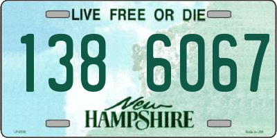 NH license plate 1386067