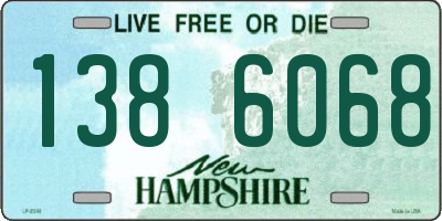 NH license plate 1386068