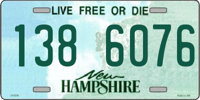 NH license plate 1386076