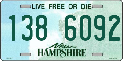 NH license plate 1386092