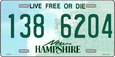 NH license plate 1386204