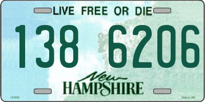 NH license plate 1386206