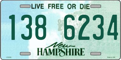 NH license plate 1386234