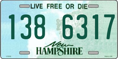 NH license plate 1386317